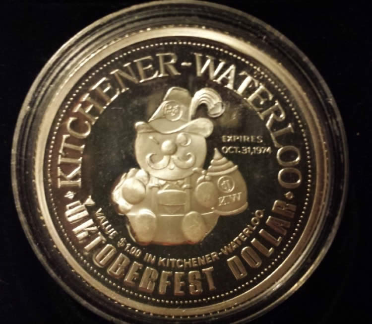 Kitchener-Waterloo-Tokens-1973,-1978,-1981,-1983