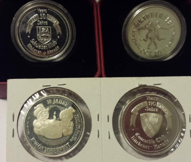 Kitchener-Waterloo-Tokens-1973,-1978,-1981,-1983