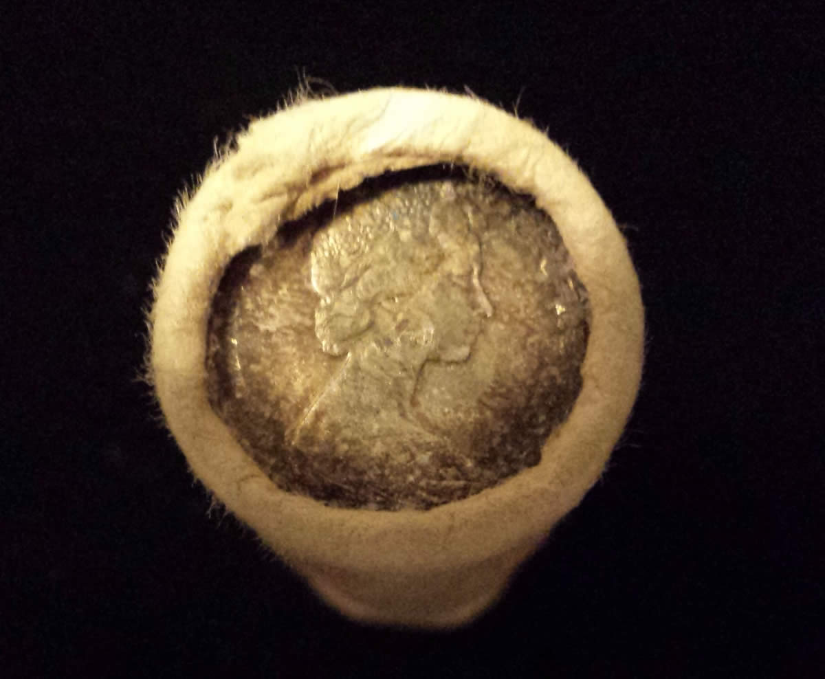 1968-Roll-Of-Silver-Quarters---Broken-Open-Pictures