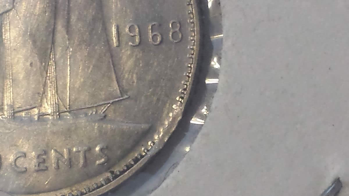 1968-Dime-With-Triple-Clip---One-Big,-Two-Small