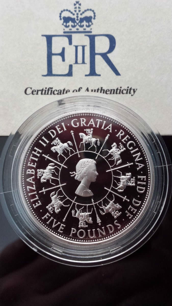 Two-Silver-Proof-Crowns-1987-Tristan-Da-Cunha-And-1993-Coronation-40th-Anni