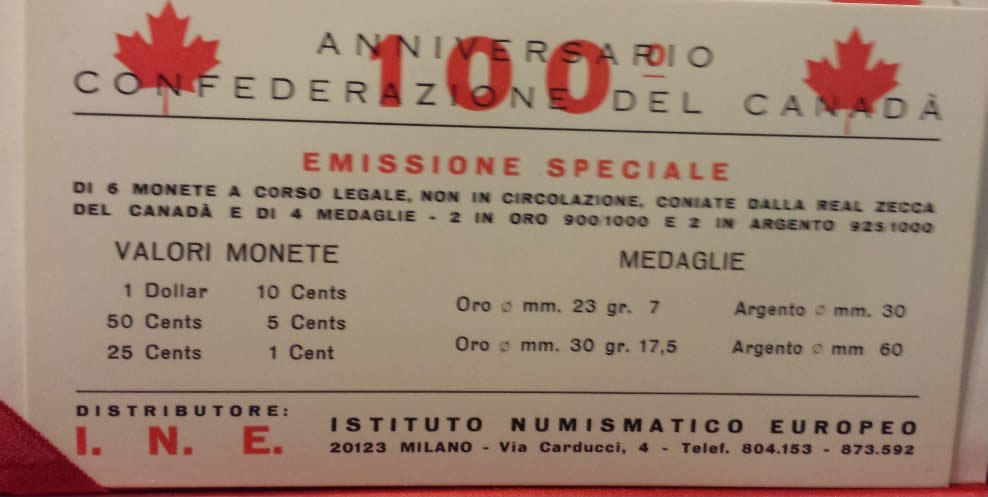 1967-Centennial-Set-With-Medals-Ine-Instituto-Numismatico-Europeo