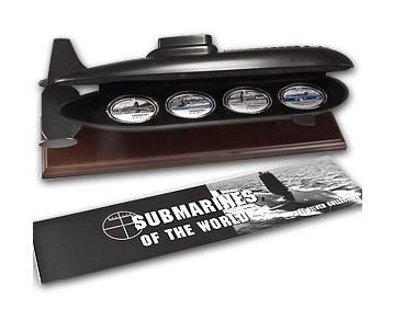 Fiji-4-Coin-2010-Submarines-Of-The-World-Silver-Set.....