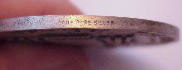 Raised-Old-Silver-Medallions-Civil-War-And-Nasa....
