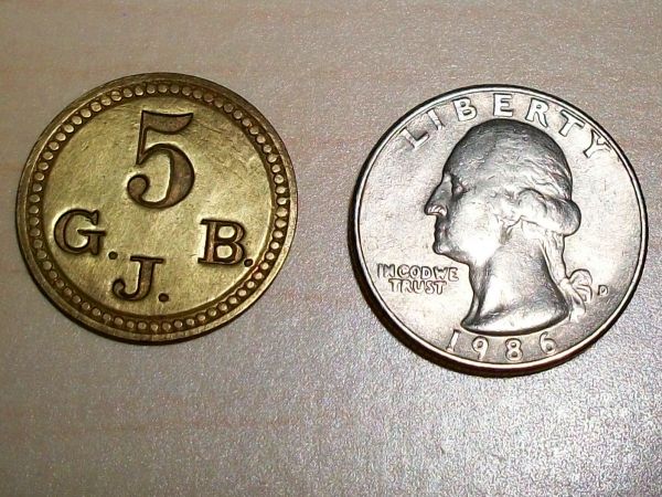 Help-With-Old-Brass-Trading-Token-G.j.b