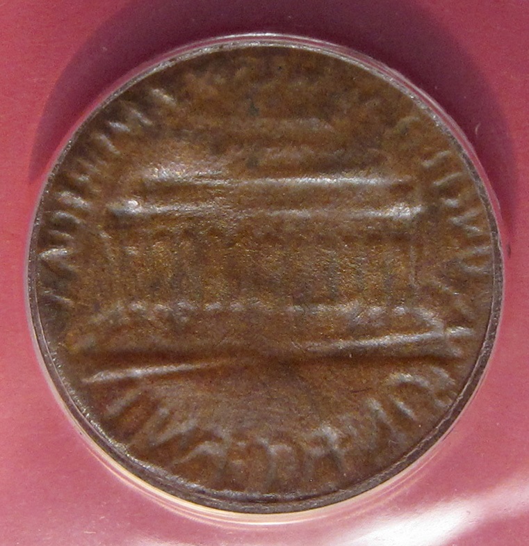 No-Date-Lincoln-Memorial-Cent-Mint-Error---Split-Planchet-0.78g