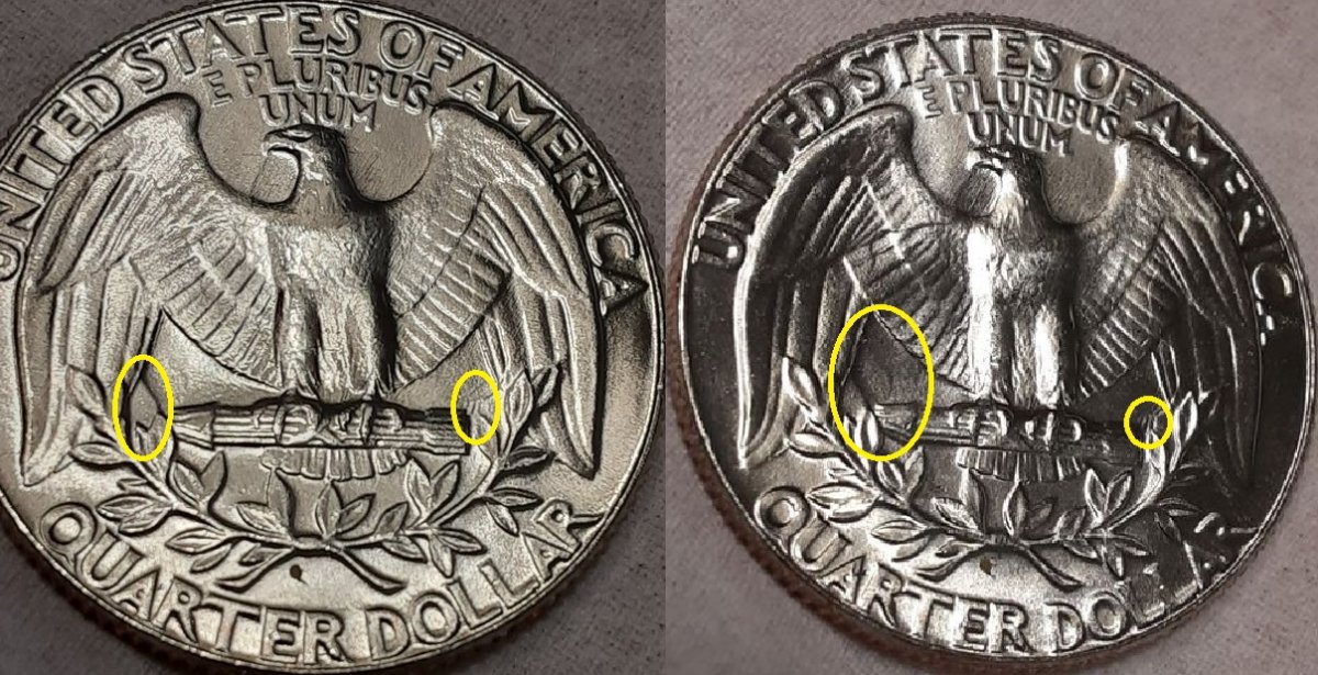 1974-D-Washington-Quarter:-Spitting-Eagle/Die-Clash---Mint-State
