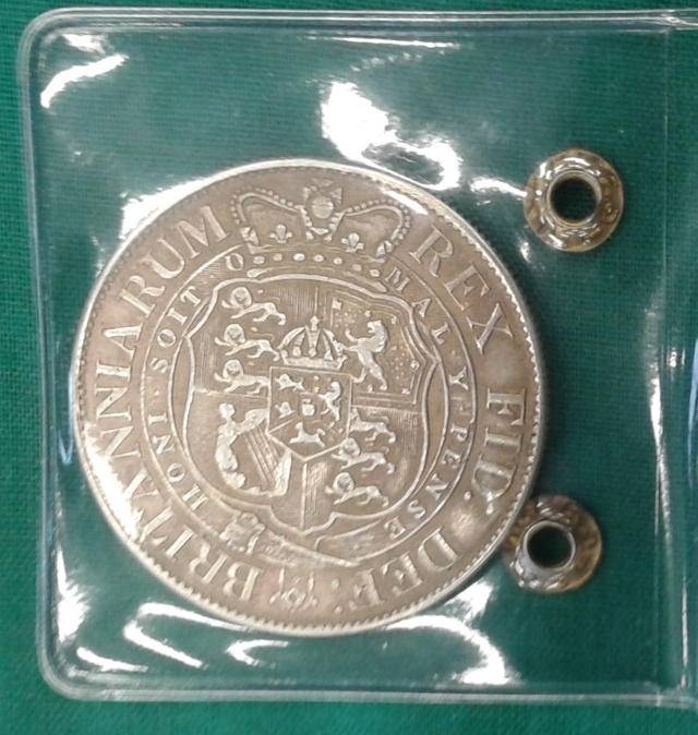 Value-Half-Crown-1818-Reversed-In-Garter
