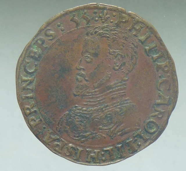Help-Identification-Old--Coin-Spain-Carlo-V-And-Philp-II