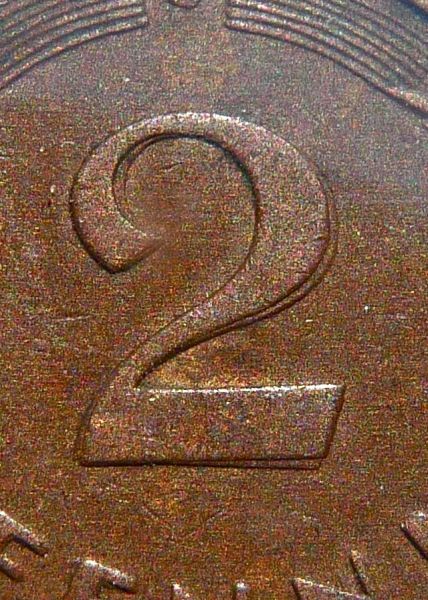 Germany-2-Pfennig-1950g-With-Doubled-