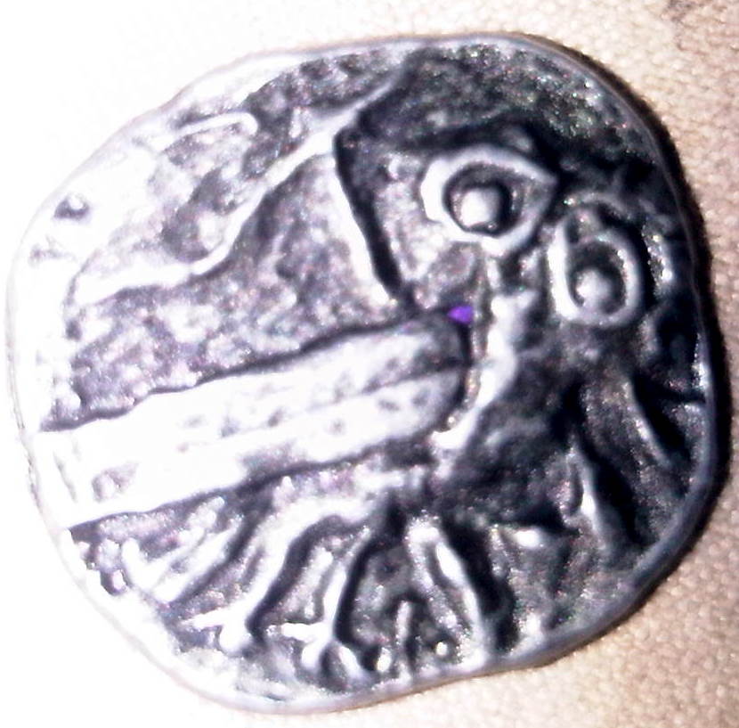 Ancient-Silver-Coin-With-Face-And-Unknow-Pic-|-Replica-Owl