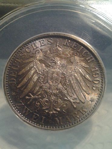 1905-A-2-Mark-Germany-Mecklenburg-Strelitz!