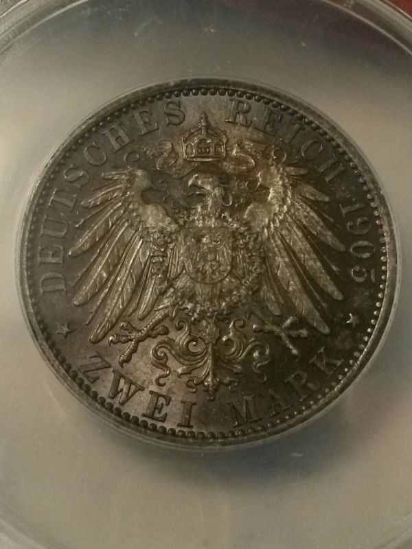 1905-A-2-Mark-Germany-Mecklenburg-Strelitz!