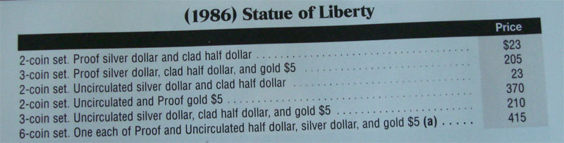 Redbook-Value-Of-1986-Commemorative-Set