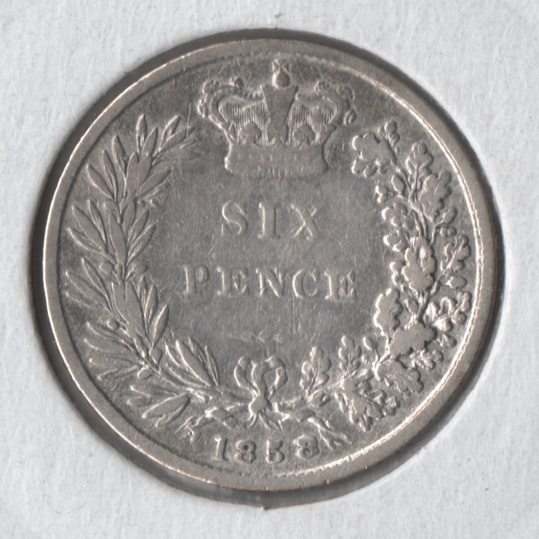 United-Kingdom-6-Pence,-1858