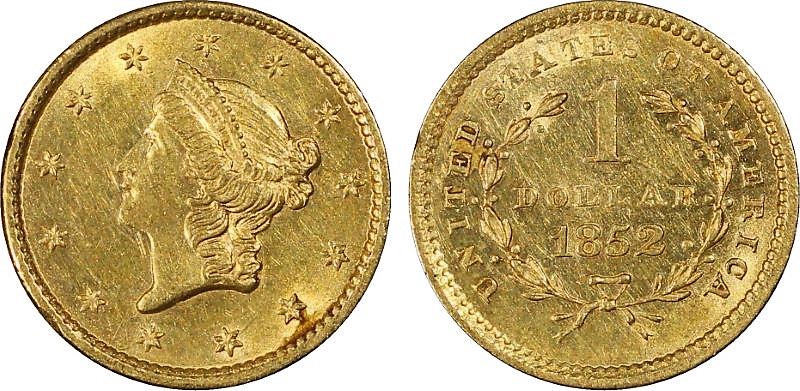 1852-Gold-Dollar-PCGS-For-Grading