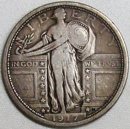 1917-D-Type-1-Standing-Liberty-Quarter-For-Grading