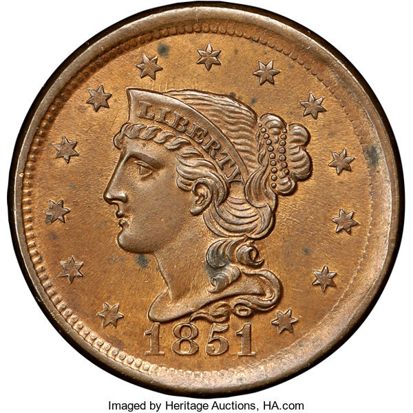 Gorgeous-1851-Cent-For-Grading