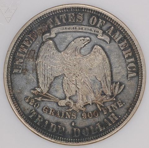 1876-S-Trade-Dollar-Old-ANACS-Holder-For-Grading