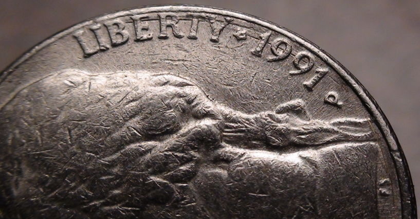 1991-P-Nickel-Lines-Behind-Liberty-&-Date