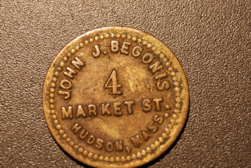 John-J-Begonis;--Hudson,--Mass.-Token