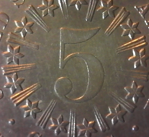 1867-Shield-Nickel-W/Rays