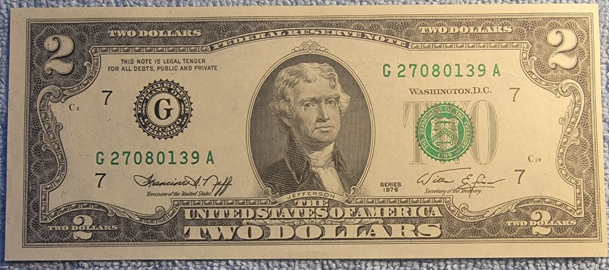 A-1976-Series-$2.00-Note-W/Odd-Wrinkle