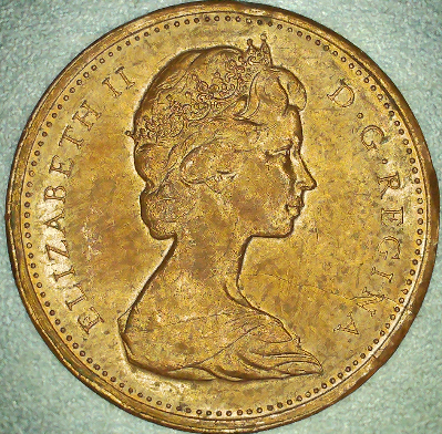 1973-Canadian-Penny-Is-This-A-Lamination-Error-On-Obverse-Of-Coin