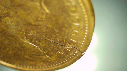 1973-Canadian-Penny-Is-This-A-Lamination-Error-On-Obverse-Of-Coin