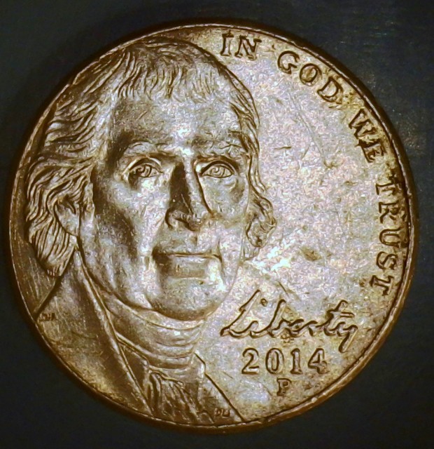2014-P-Jefferson-Nickel-/-Die-Clash