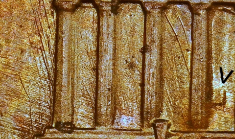1989-LMC-Penny-/-Die-Clash-With-Heavy-Polishing-Scratches