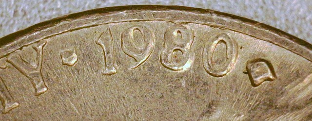 1980-D-Jefferson-Nickel-/-Extra-Thick-Lettering,-Doubled?
