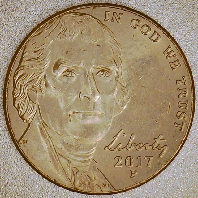 2017-P-Jefferson-Nickel-/-Die-Dent---Reverse