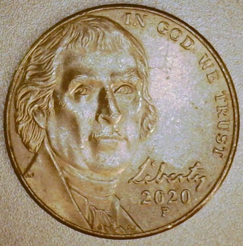 2020-P-Jefferson-Nickel-/-Die-Dent