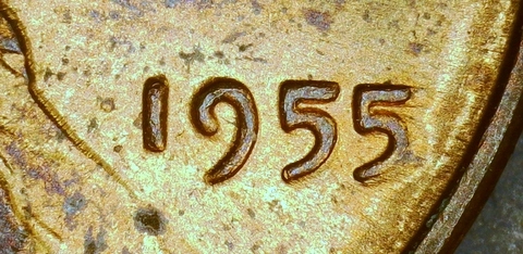 1955-Wheat-Cent-/-Poor-Man's-DDO-With-Cracked-Skull