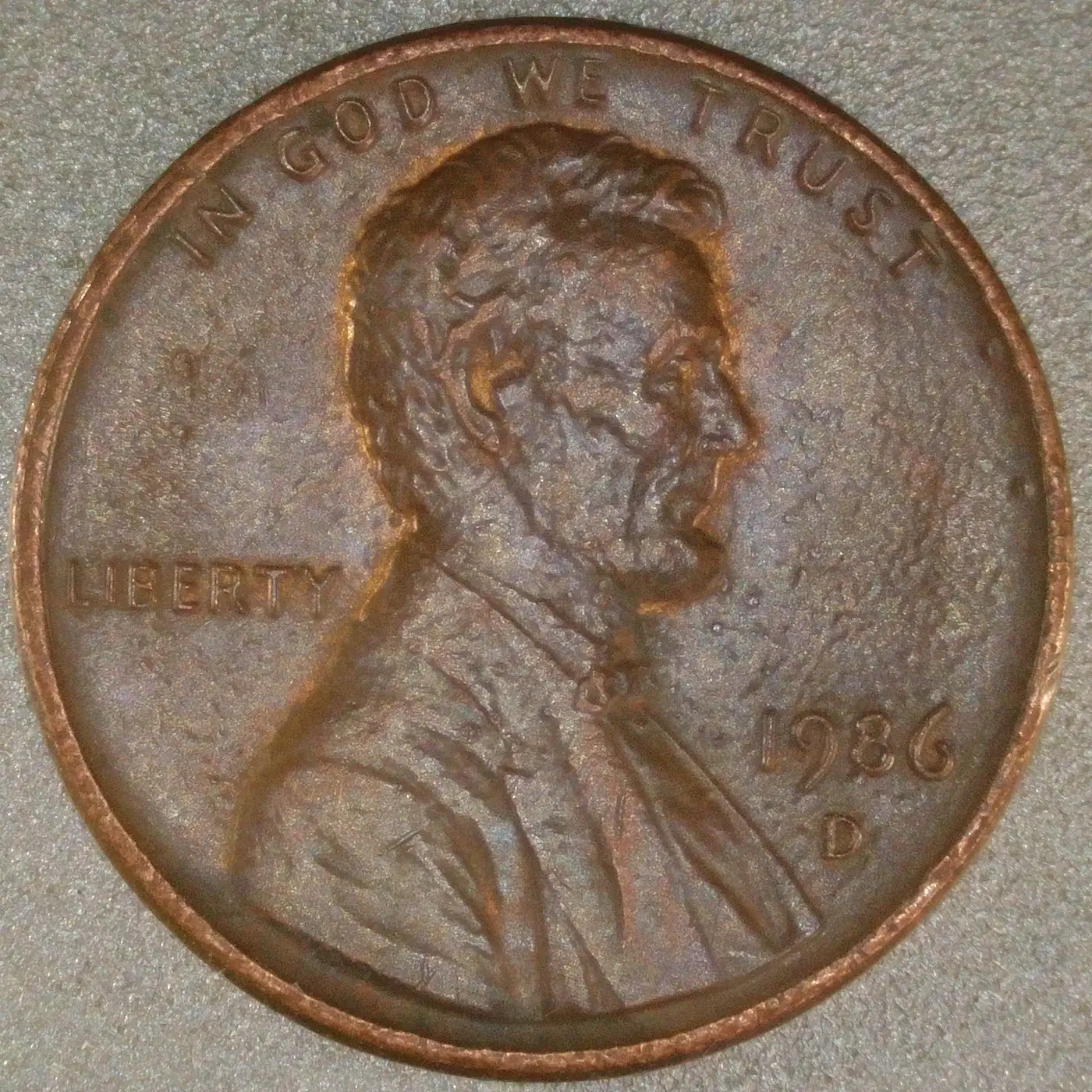 1986-D-LMC-Penny-/-Struck-Through-/-Reverse