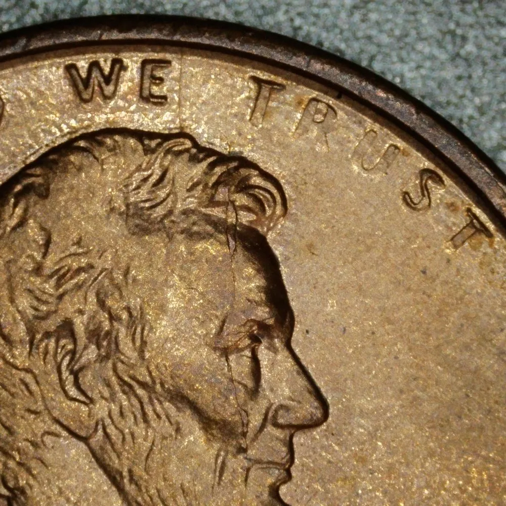1995-?-LMC-Penny-/-RIDB,-Struck-Through-Grease,-Thick-Rim,-Spike-Head,-Possible-DDR