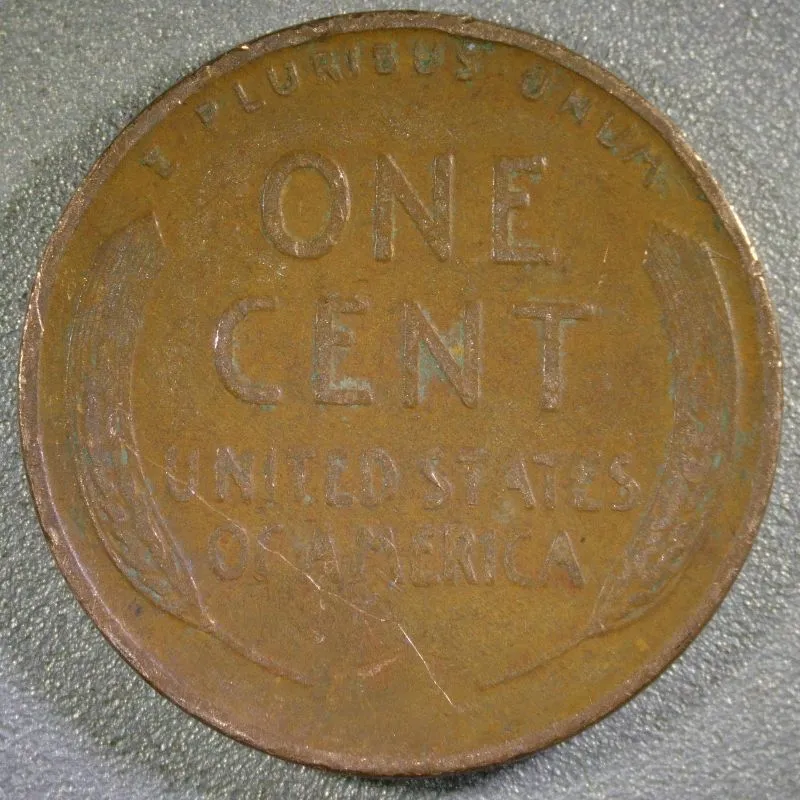 1942-LWC-Penny-Lamination-Error-/-Obverse