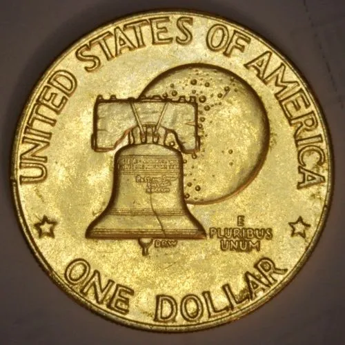 Fun-Find-/-1976-Eisenhower-Gold-Plated-Dollar