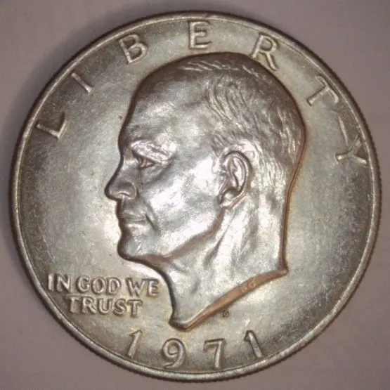 1971-D-Eisenhower-Dollar-/-DDO-001,-RDV-006