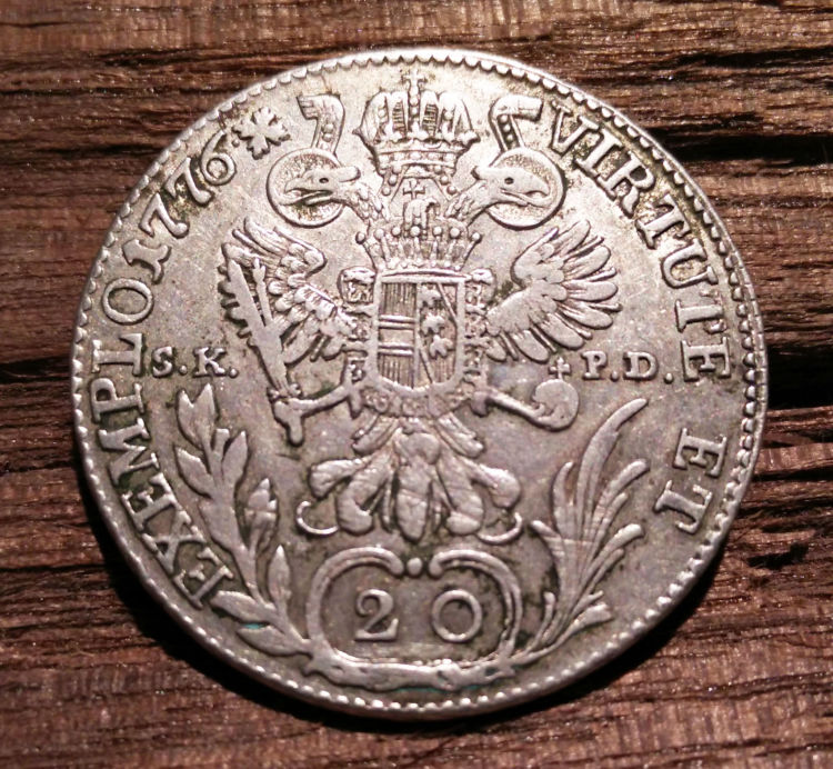 Austrian-1776-B-20-Kreuzer---Please-Grade!