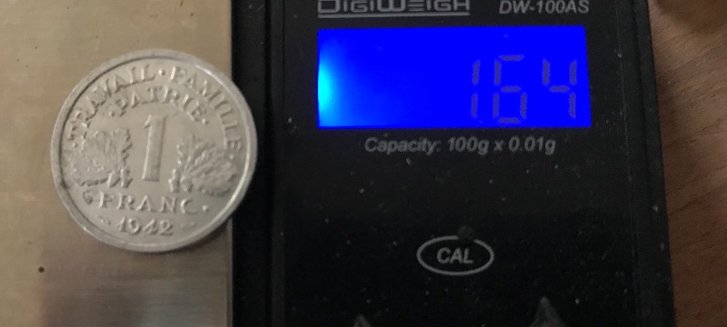 1945-5-Francs-Aluminum-Coin-Full-Of-Cud