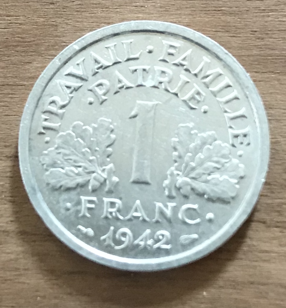1945-5-Francs-Aluminum-Coin-Full-Of-Cud