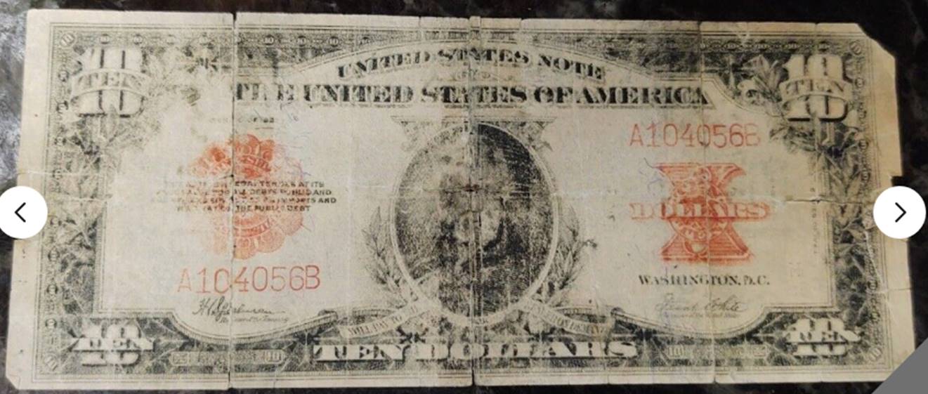 Poor-1923-$10-Poker-Chip-Note!