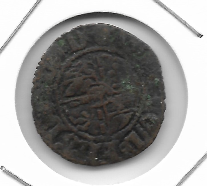 Can-Someone-ID-This?-Hammered-Coin:long-Cross-And-Centered-Fleur-De-Lis
