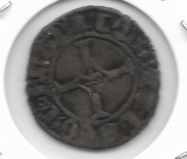 Can-Someone-ID-This?-Hammered-Coin:long-Cross-And-Centered-Fleur-De-Lis