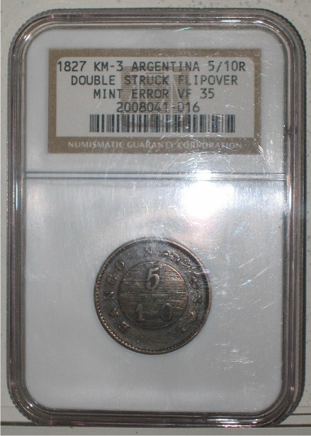 1827-Argentina-5/10r-Double-Struck-Flipover