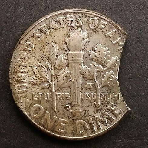 1960-D-Roosevelt-Dime-Clipped-Planchet