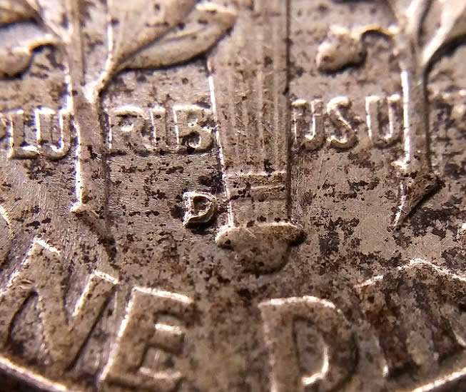 1960-D-Roosevelt-Dime-Clipped-Planchet