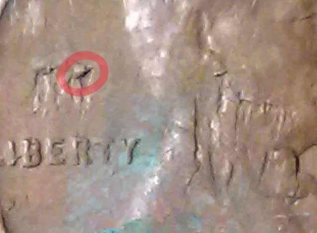 1967-P--LC-With-Bad-Lamination-Error-With-Peeling-Piece-Of-Flake